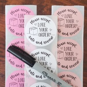 3/$15 STICKERS LABELS LARGE ROUND TWO INCH Set of 50 PLEASE RATE AND REVIEW